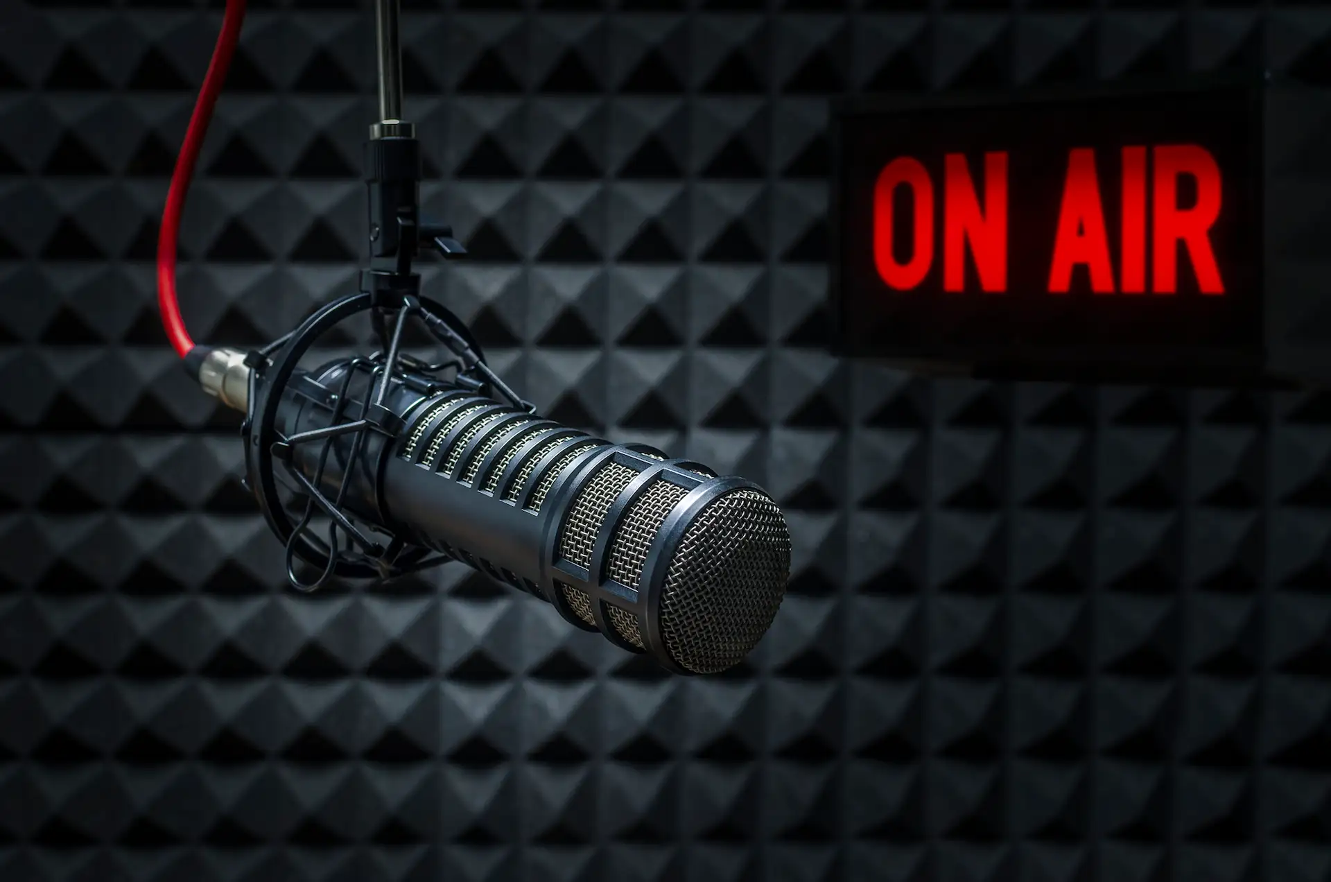 mic with on air sign